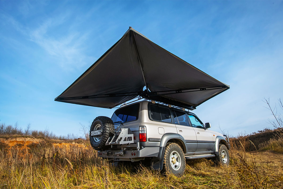 картинка Маркиза автомобильная РИФ веерная, безопорная 2х2,3 м (правая)