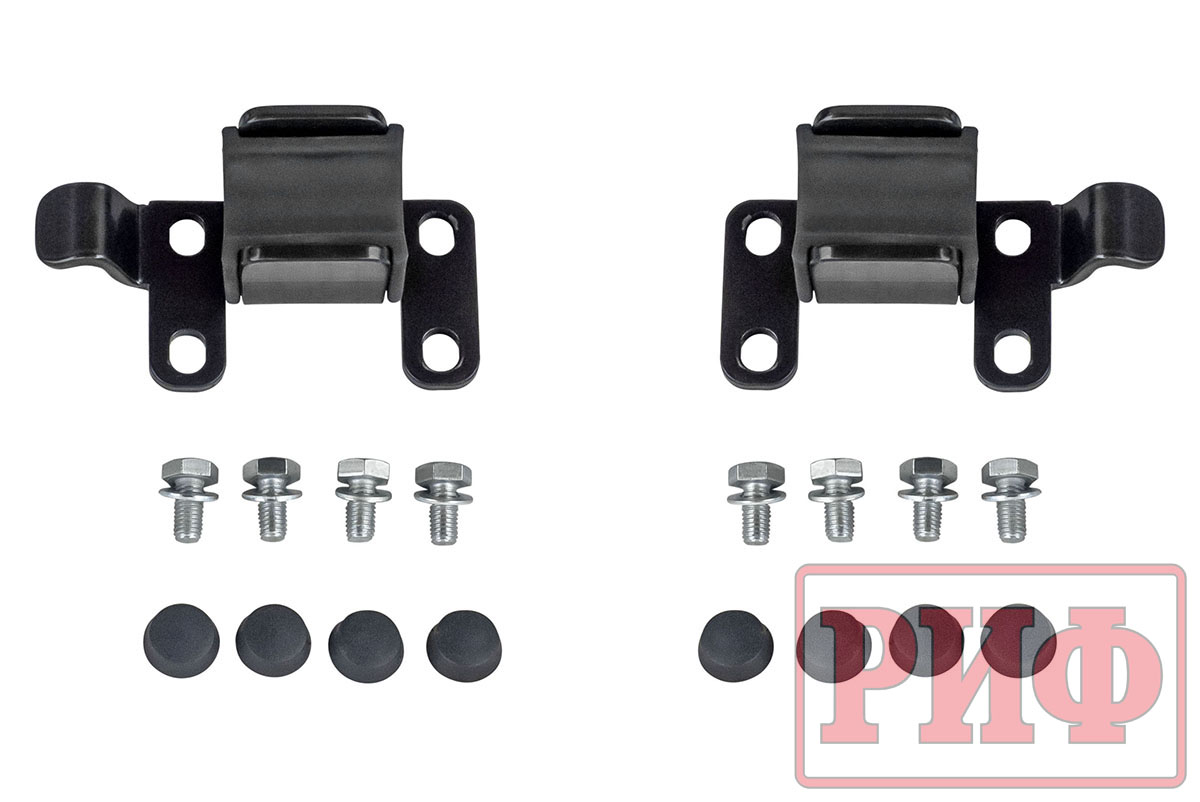 картинка Бампер задний РИФ Toyota Tundra 2007+ с квадратом под фаркоп, 2-мя калитками и фонарями