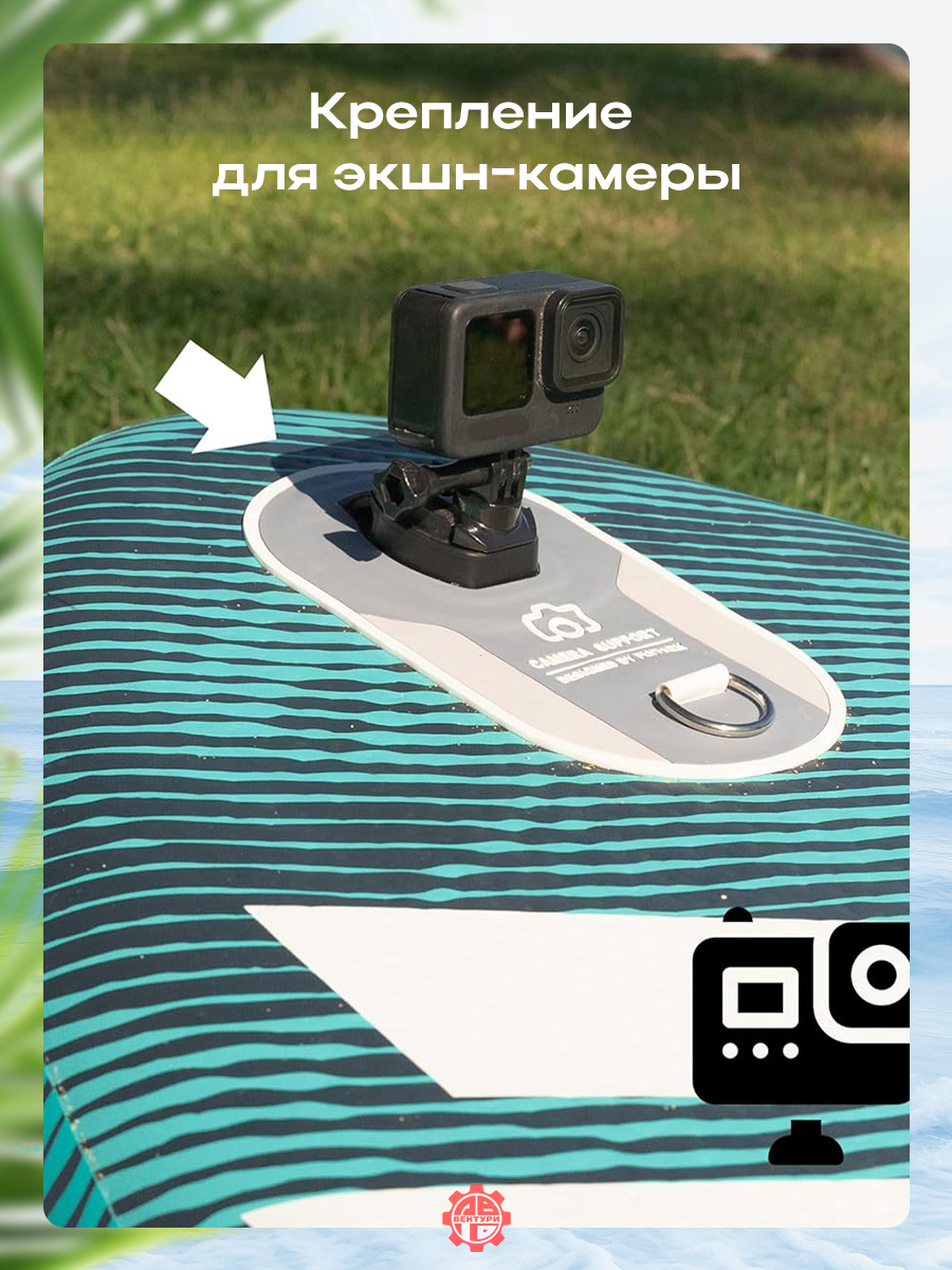 Сапборд надувной FLYPARK ICE FOG Green 325x89x15 см синий-серый