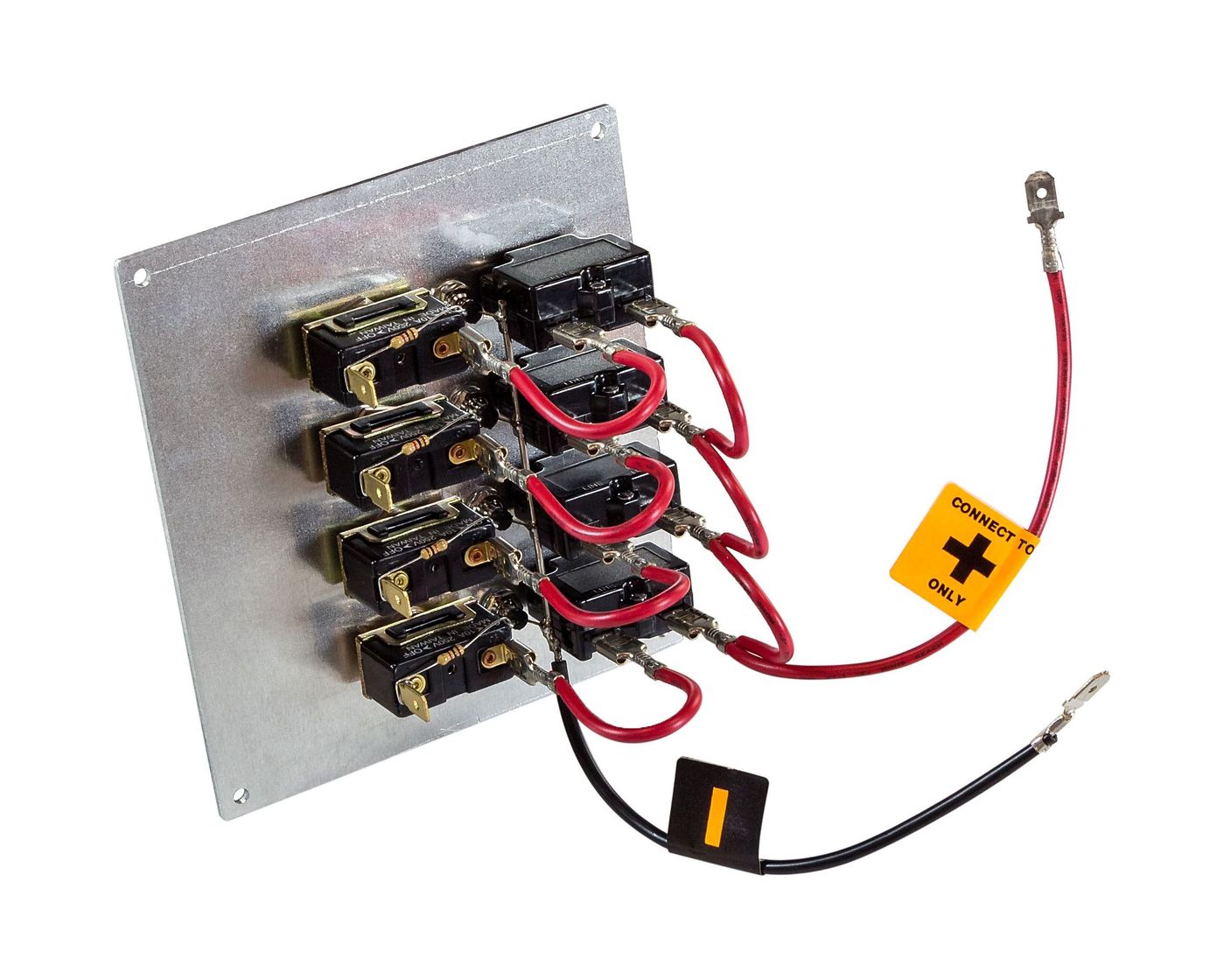 картинка Панель бортового питания 4 переключателя, автоматы