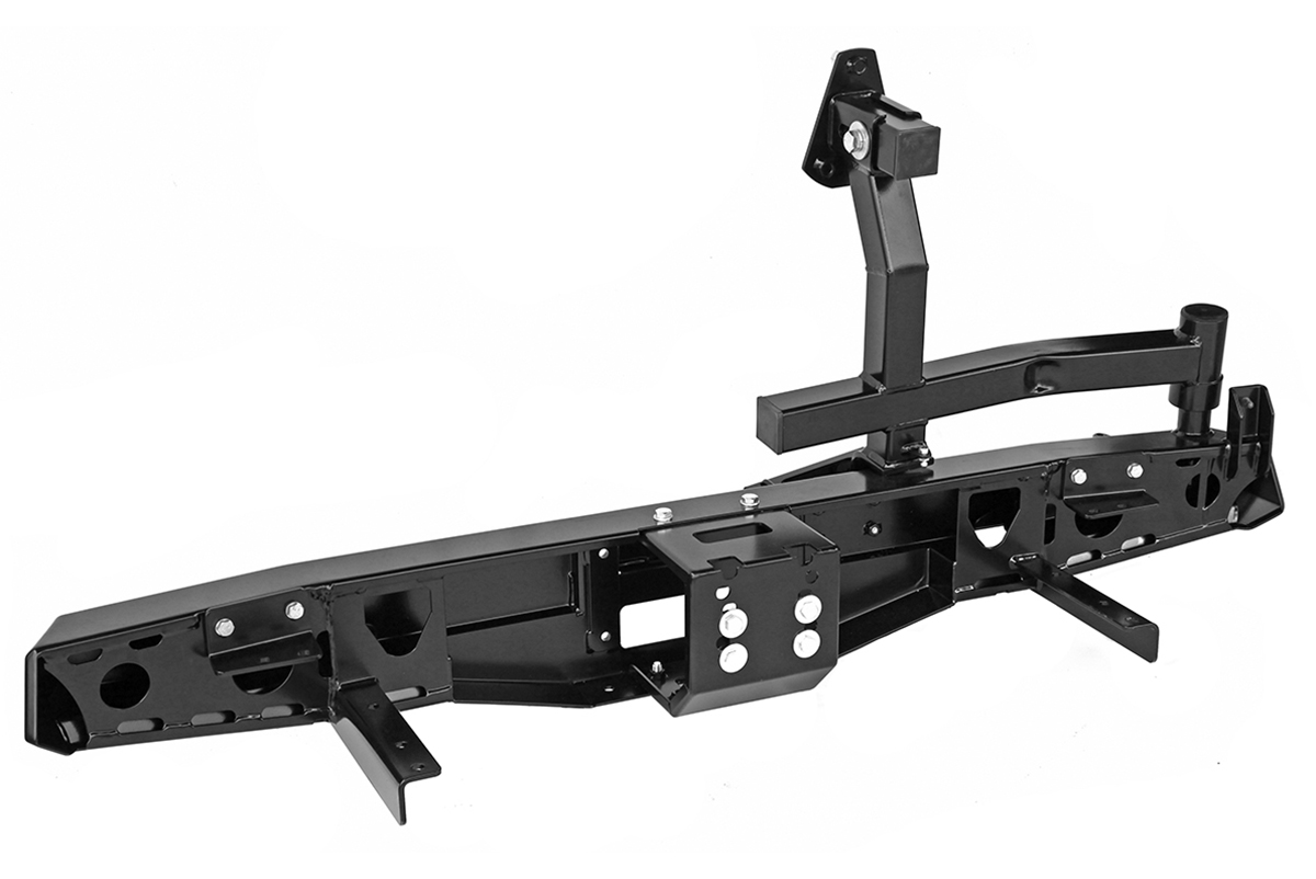 картинка Бампер задний РИФ УАЗ Хантер с площадкой под лебедку и калиткой, лифт 65 мм