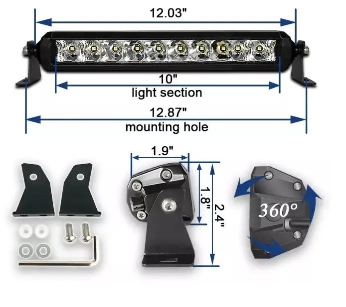 картинка Фара комбинированного света AURORA 508 мм 100W LED