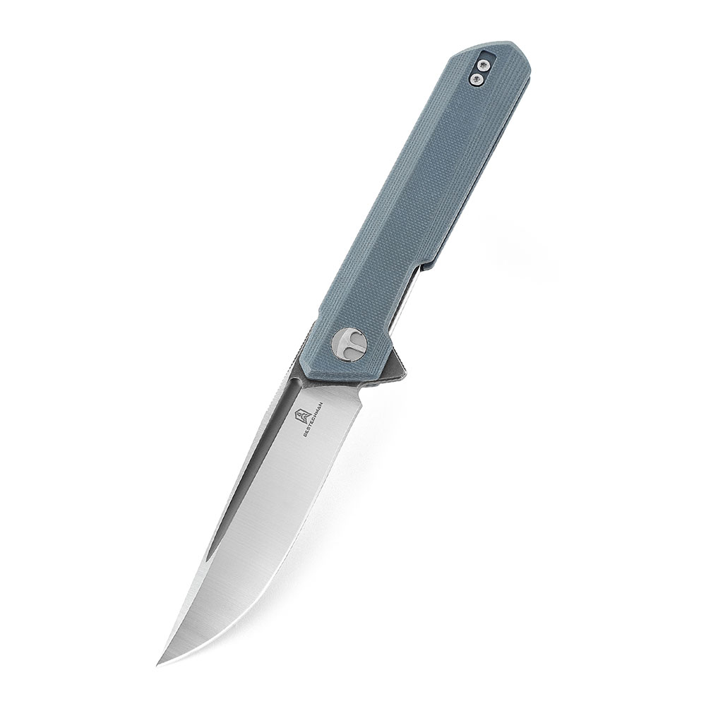 картинка Нож Bestechman Dundee сталь D2, рукоять G10 серая