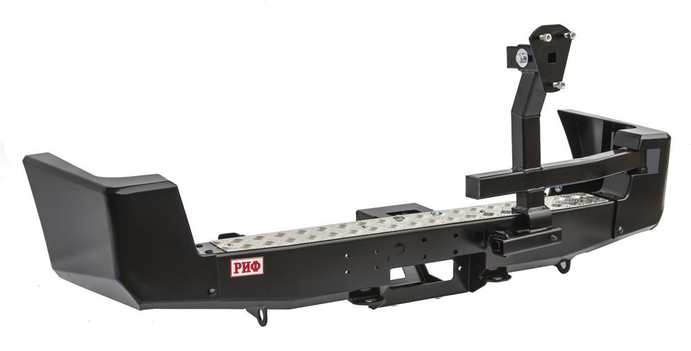 картинка Бампер задний РИФ УАЗ Патриот с площадкой под лебедку и калиткой стандарт