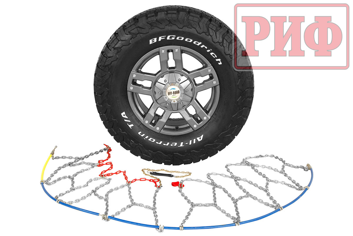 картинка Цепи противоскольжения РИФ 4х4 "соты" 16 мм, 275/60R20 (к-т 2 шт.)