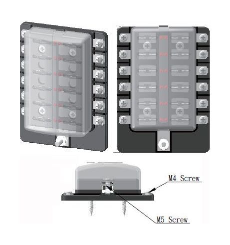 картинка Блок на 10 предохранителей