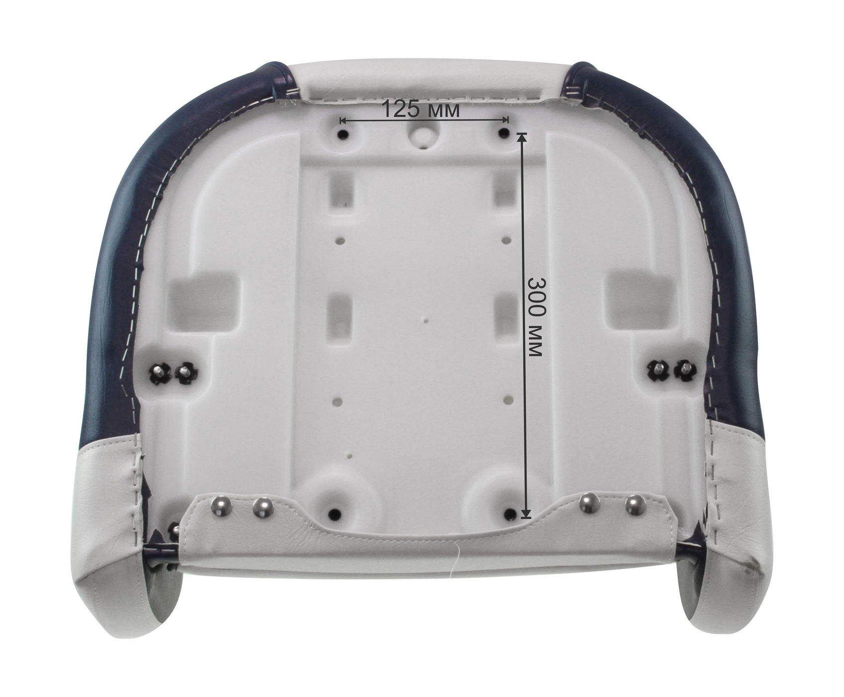 картинка Кресло OCEAN 51 мягкое, подставка, обивка белый/синий винил