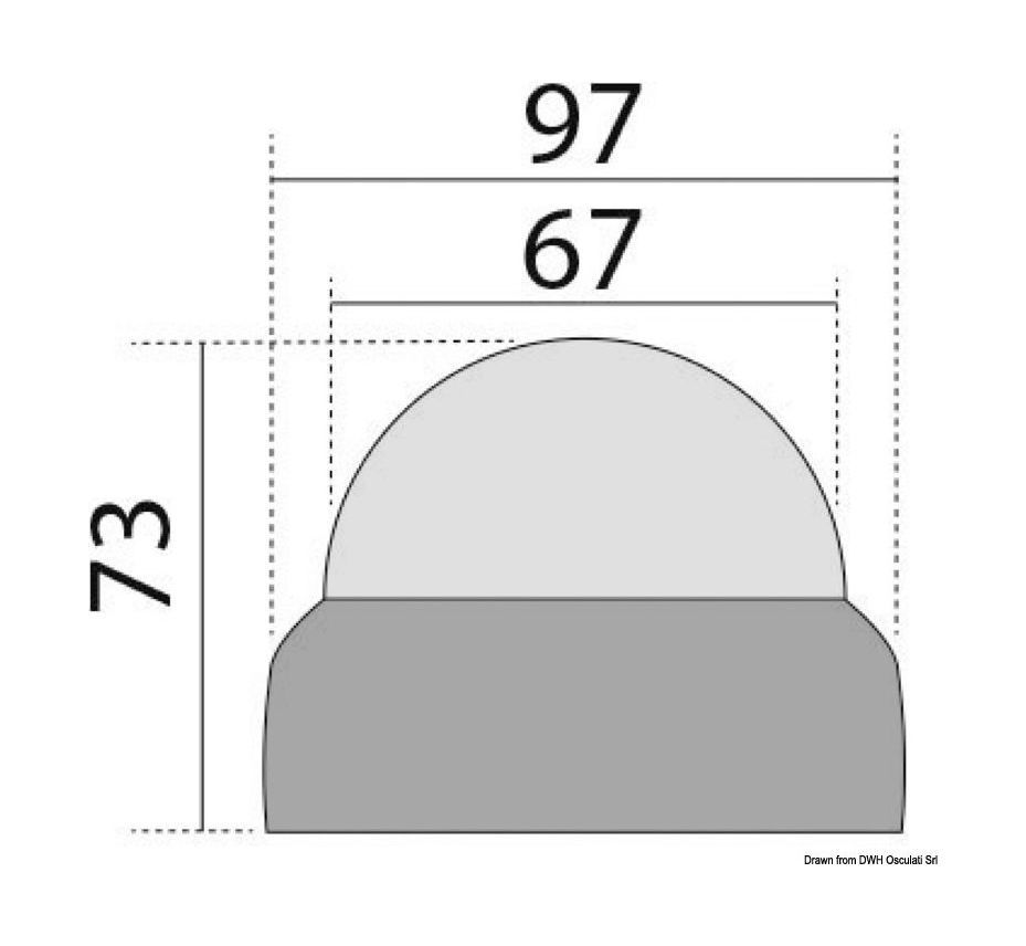картинка Компас FINDER размер 2" 5/8 (67 мм), накладной, белый