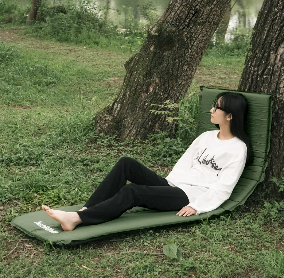 картинка Коврик самонадувающийся Naturehike, 200х63х5 см, зеленый