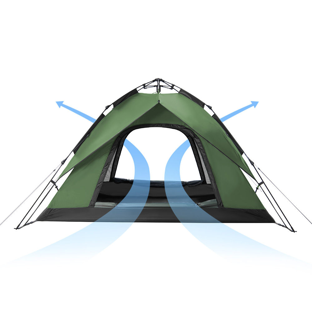 Палатка Naturehike автоматическая NH21ZP008, трехместная, зеленая, 6976023922336