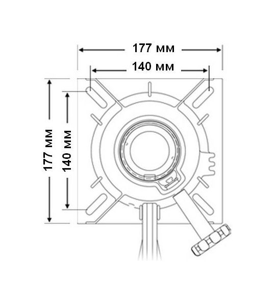 картинка Стойка 762 мм под сиденье с основанием и креплением под сиденье