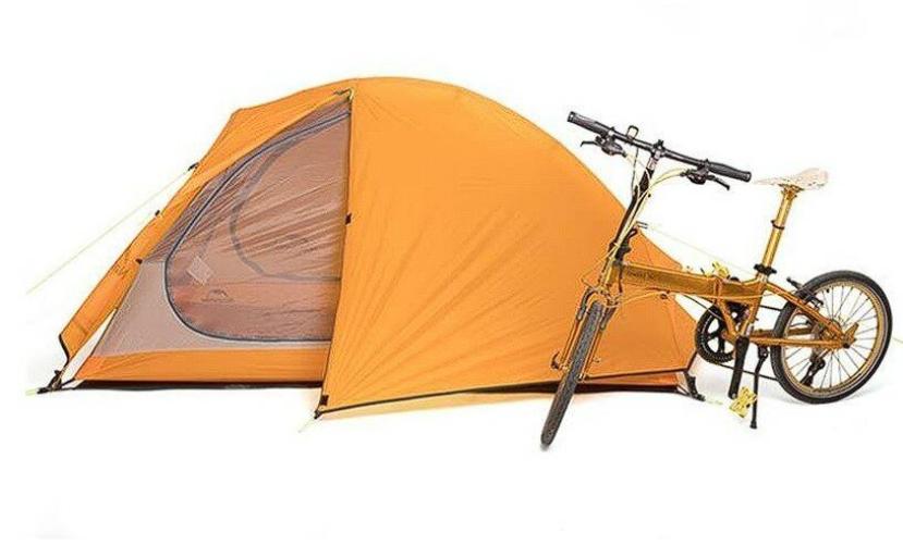 Палатка Naturehike NH18A180-D, двухместная сверхлегкая + коврик оранжевая, 6927595731949