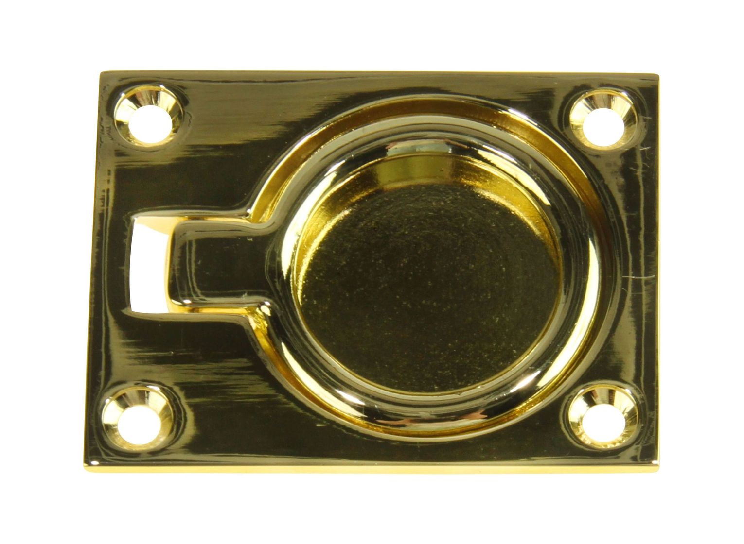 картинка Ручка палубная потайная 63х48х8 мм, полированная латунь