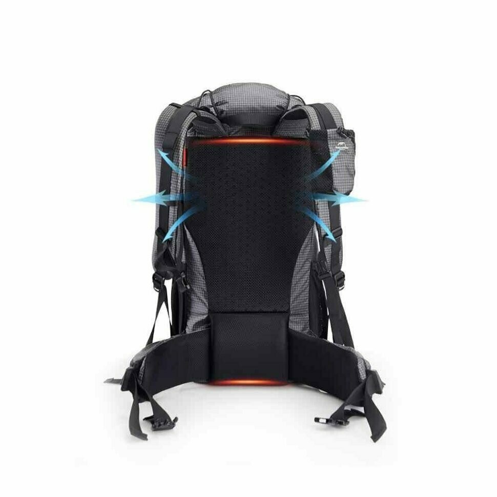 картинка Рюкзак Naturehike NH20BB113 40 л + 5л походный  черный, 6927595765401