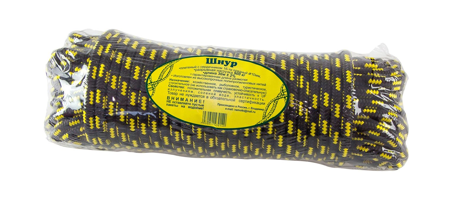 картинка Шнур полипропиленовый плетеный d 10 мм, L 20 м