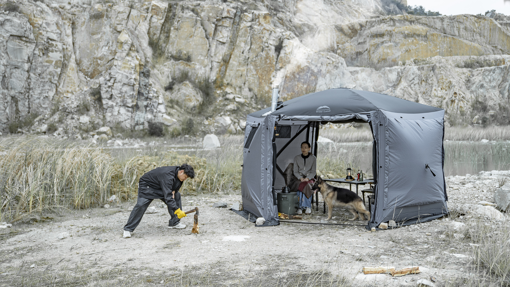 Шатер Wild Land Hub screen house 600 LUX, коричневый
