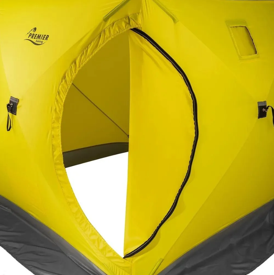 картинка Палатка зимняя PREMIER Куб-3 желтый/серый