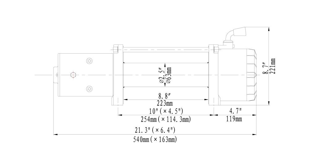 картинка Лебедка Runva 9500 lbs 4350 кг синтетика
