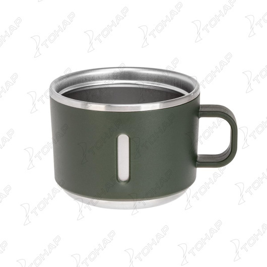 картинка Термос ТОНАР 700ML хаки (пробка-ситечко, крышка-кружка, ремешок)