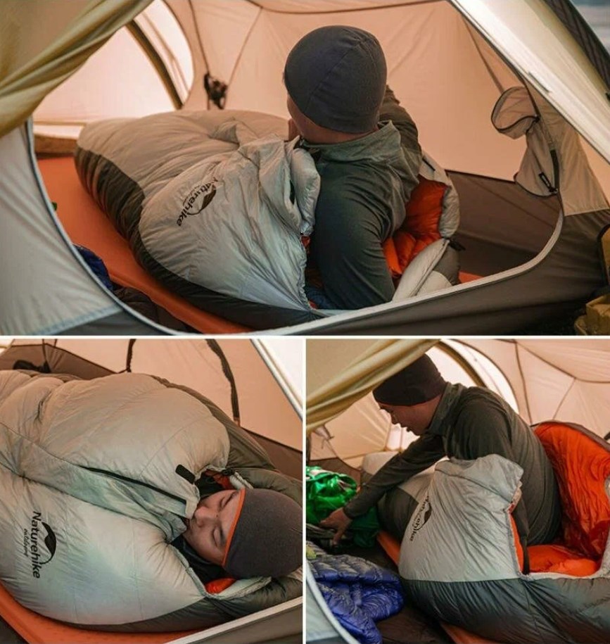 картинка Мешок спальный Naturehike Arctic-17, 200х75 см, (правый) (ТК: -17C), серебристый