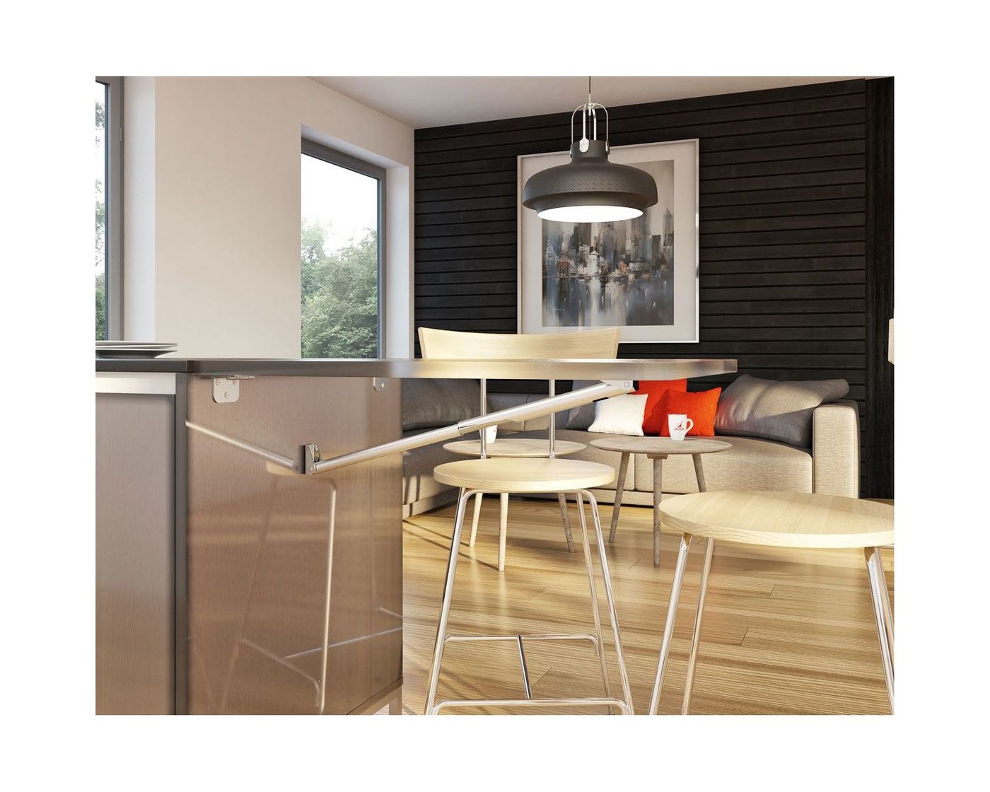 картинка Кронштейн телескопический Rakego 402 мм, алюминий AA6061, ROCA