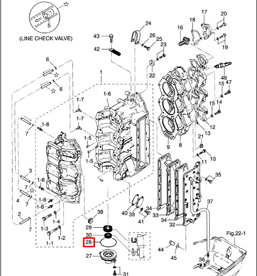 картинка Кольцо уплотнительное Tohatsu 60-70 (151-00053-0) (Tohatsu)