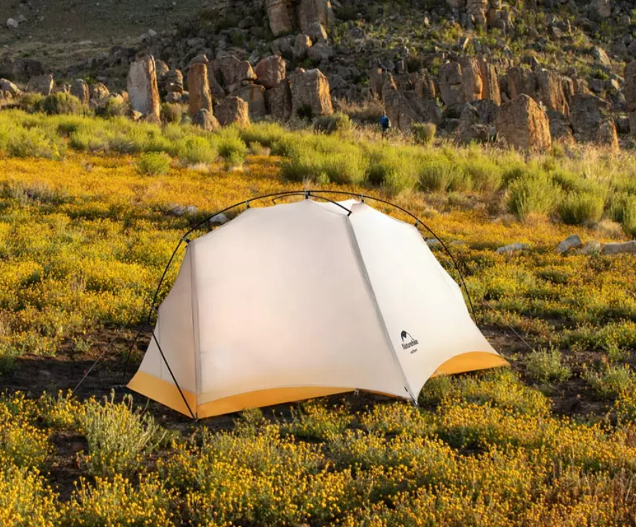 картинка Палатка Naturehike Cloud Trace 1-местная, алюминиевый каркас, серо-желтый
