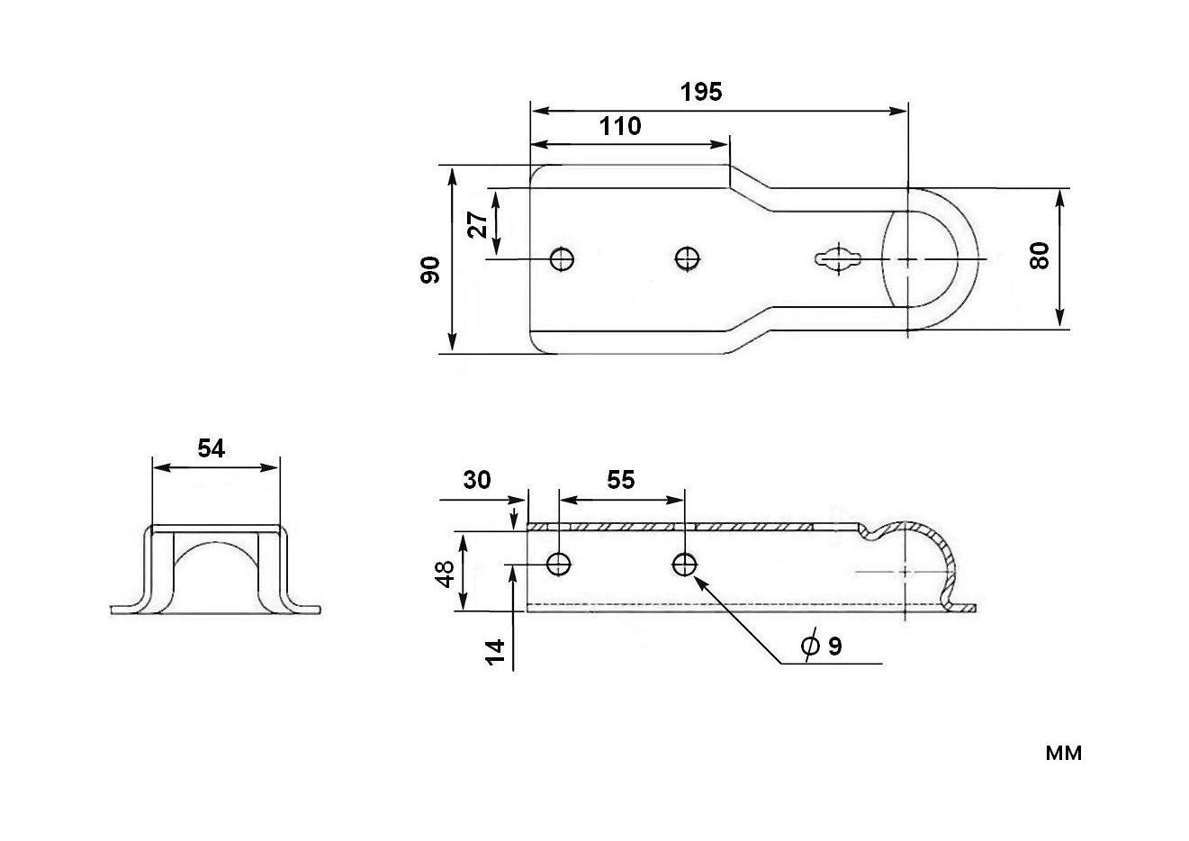 картинка Замковое сцепное устройство 1 7/8"x2"