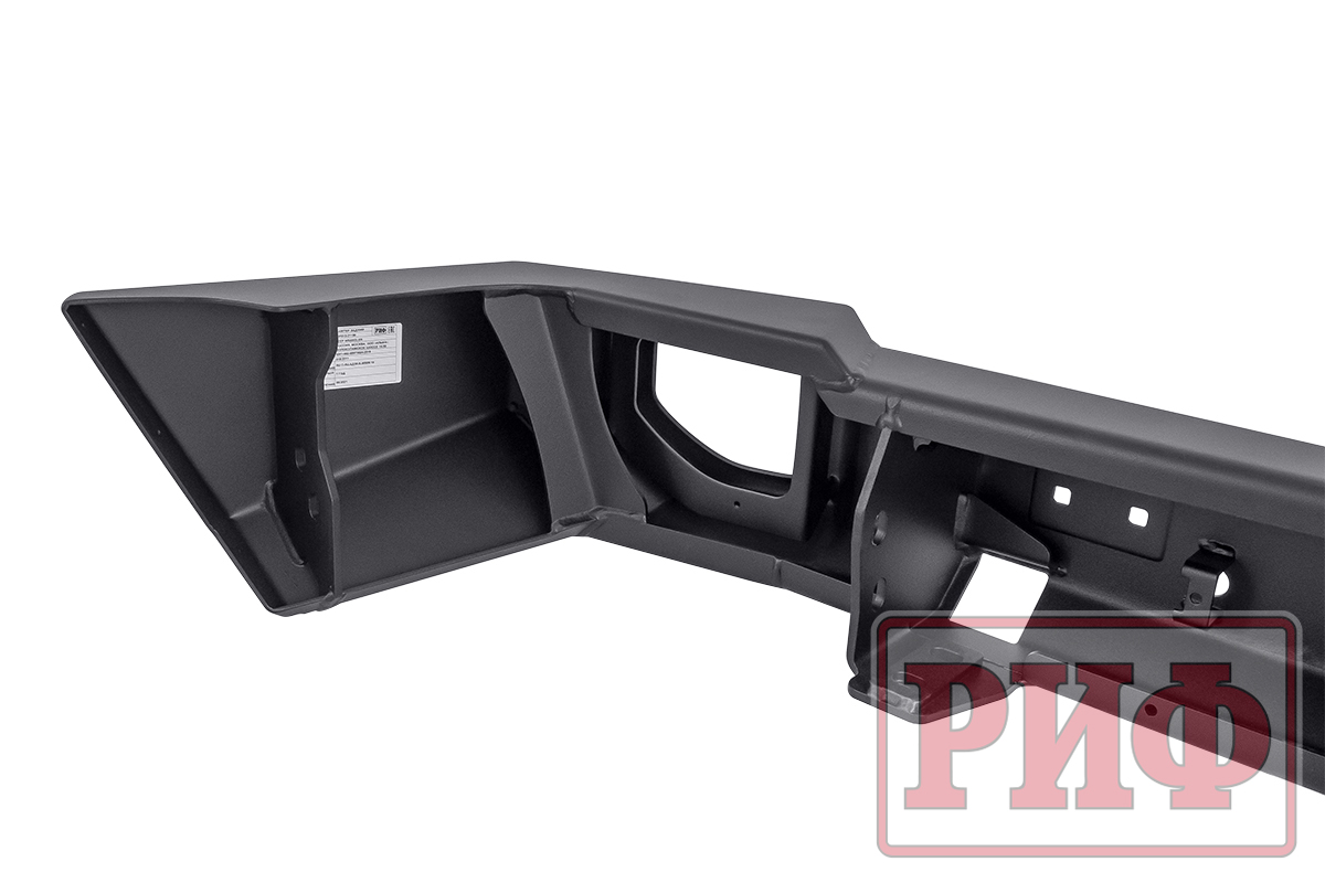 картинка Бампер задний РИФ Jeep Wrangler JL 2018+ с квадратом под фаркоп и фонарями, стандарт