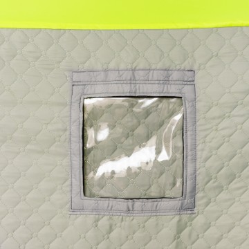 картинка Палатка зимняя PREMIER Куб утепленная 1,8х1,8 желтый люминисцентный/серый