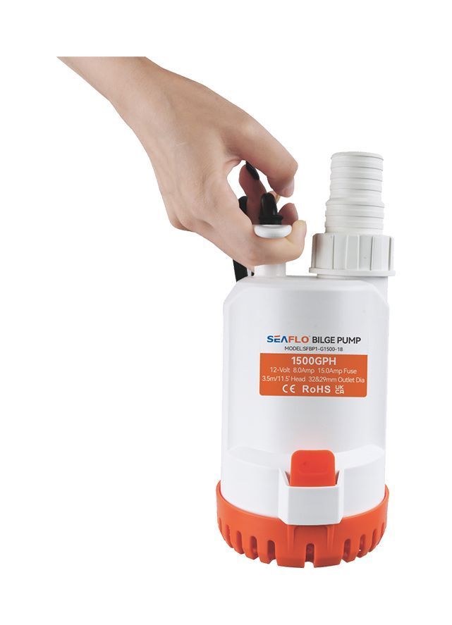 картинка Помпа осушительная 12 В 1500GPH (5677 л/ч), SeaFlo