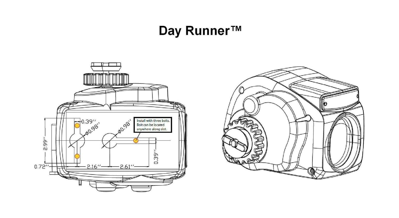 картинка Лебедка электрическая autoTRAC DayRunner на трейлер, 2500lbs, черная