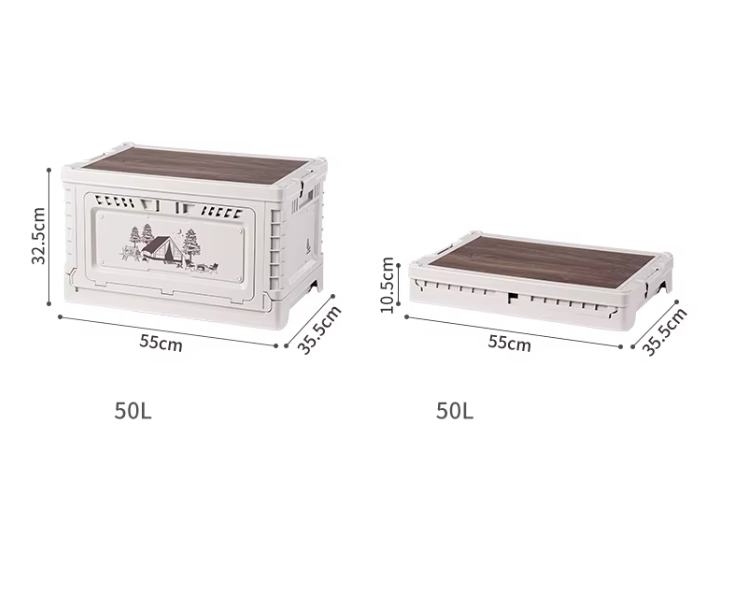 картинка Ящик туристический Naturehike 50 л, трансформер, со столешницей, бежевый