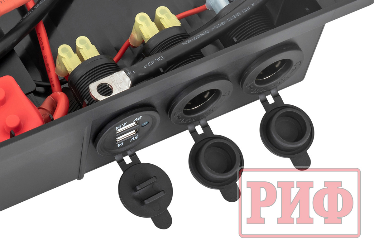 картинка Бокс аккумуляторный 2xUSB, 2x12В, вольтметр с индикацией 420х250х330