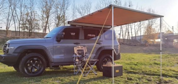 картинка Маркиза автомобильная РИФ 2х2,5 м, (канвас) песочный