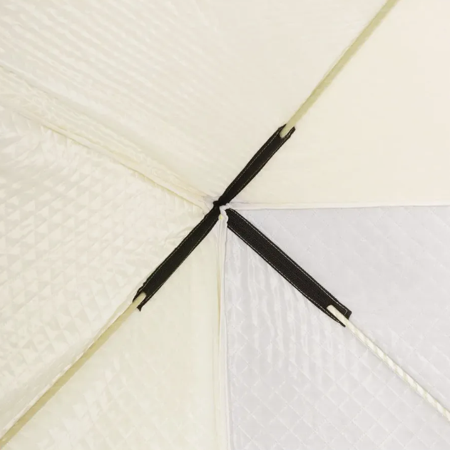 картинка Палатка зимняя PREMIER утепл. Куб ЛОНГ-3 желтый/серый