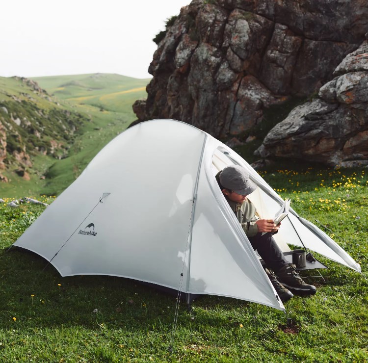 картинка Палатка Naturehike Cloud Up UL Si 1-местная, алюминиевый каркас, серая