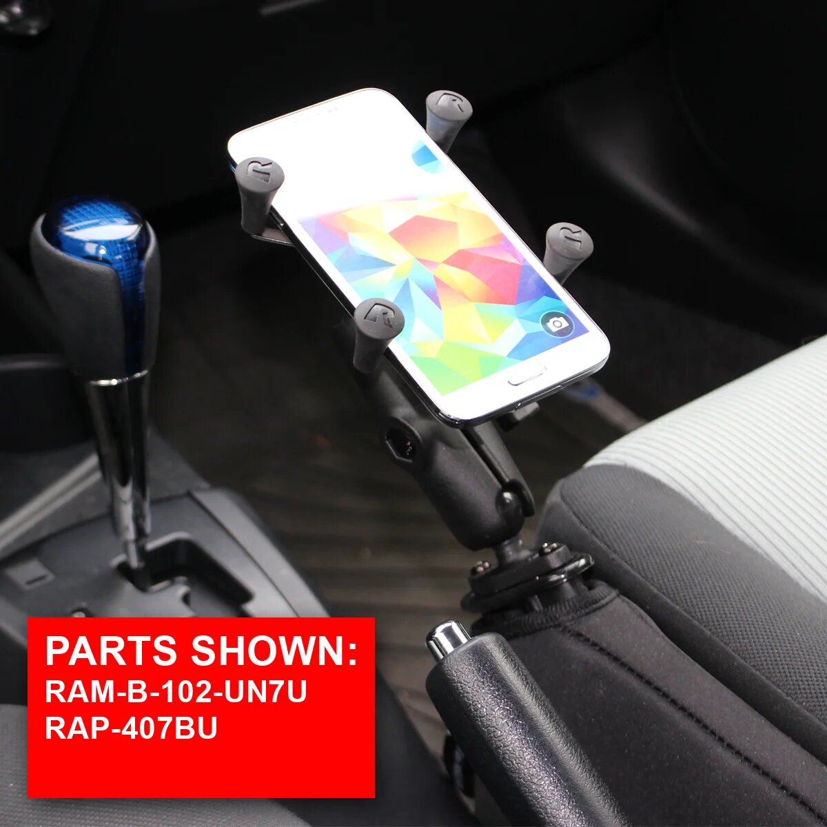 RAP-407BU универсальное автокрепление RAM подушка между сидением и центральной консолью, Ромб