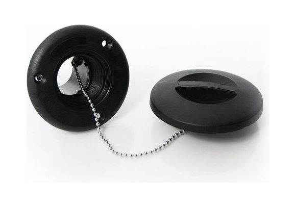 картинка Горловина заливная для бензина, пластиковая, черная, под шланг 50 мм