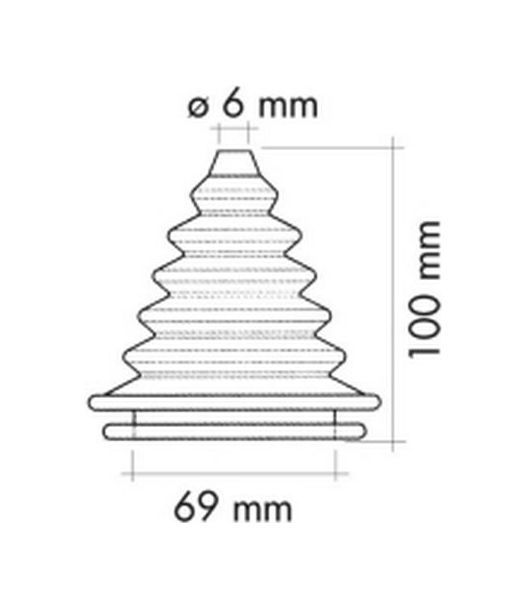 картинка Уплотнитель для тросов управления белый, д. 69 мм