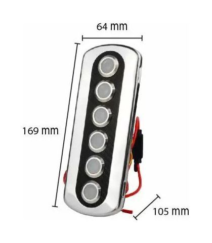 картинка Панель бортового питания, 6 кнопок