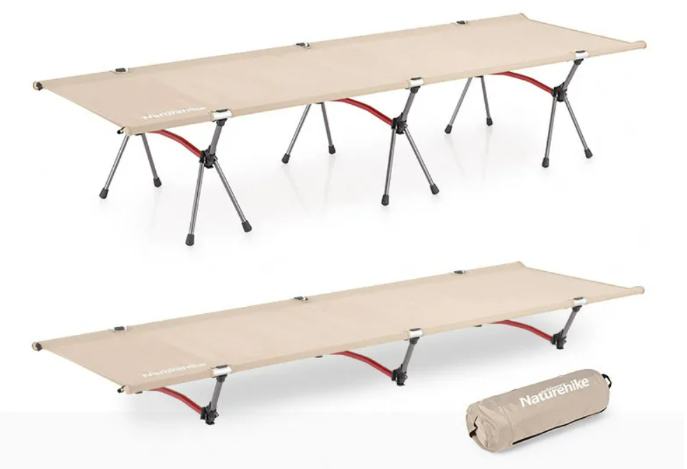 картинка Раскладушка Naturehike XJC06 190х65х38 см, до 120 кг, черная