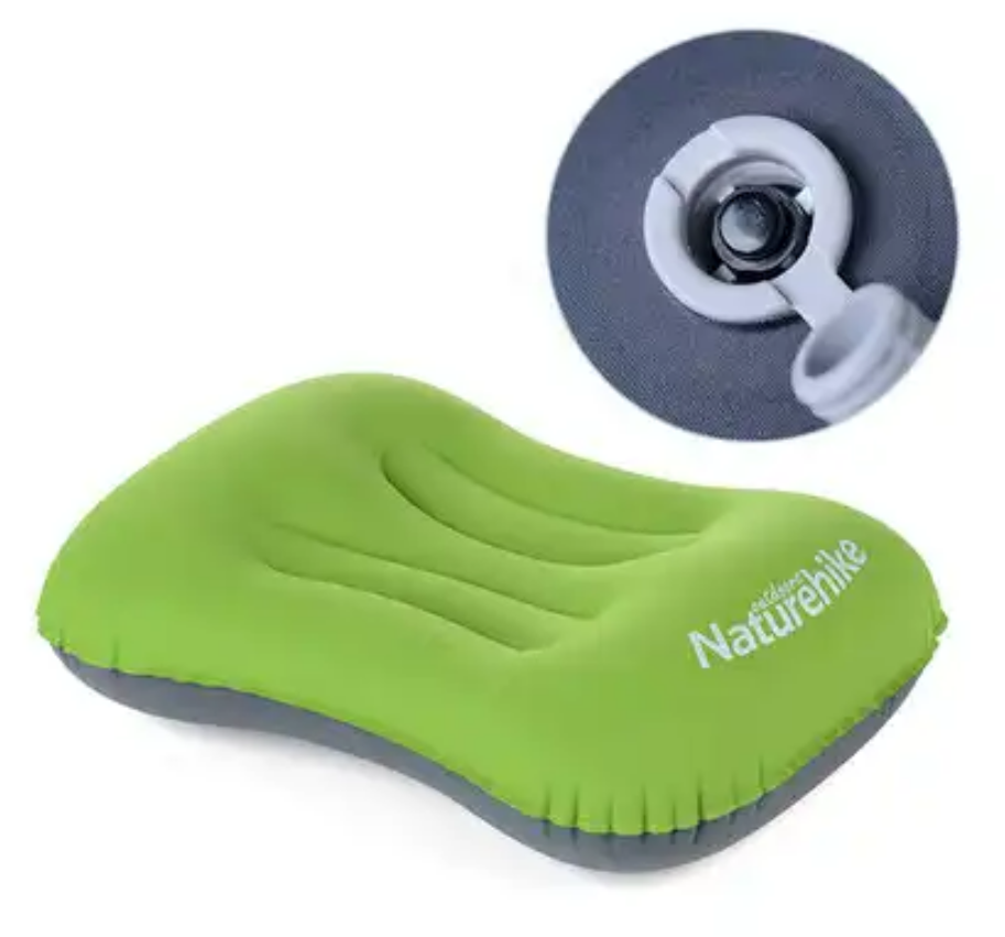 картинка Подушка туристическая надувная Naturehike 42x32x11см, зеленая