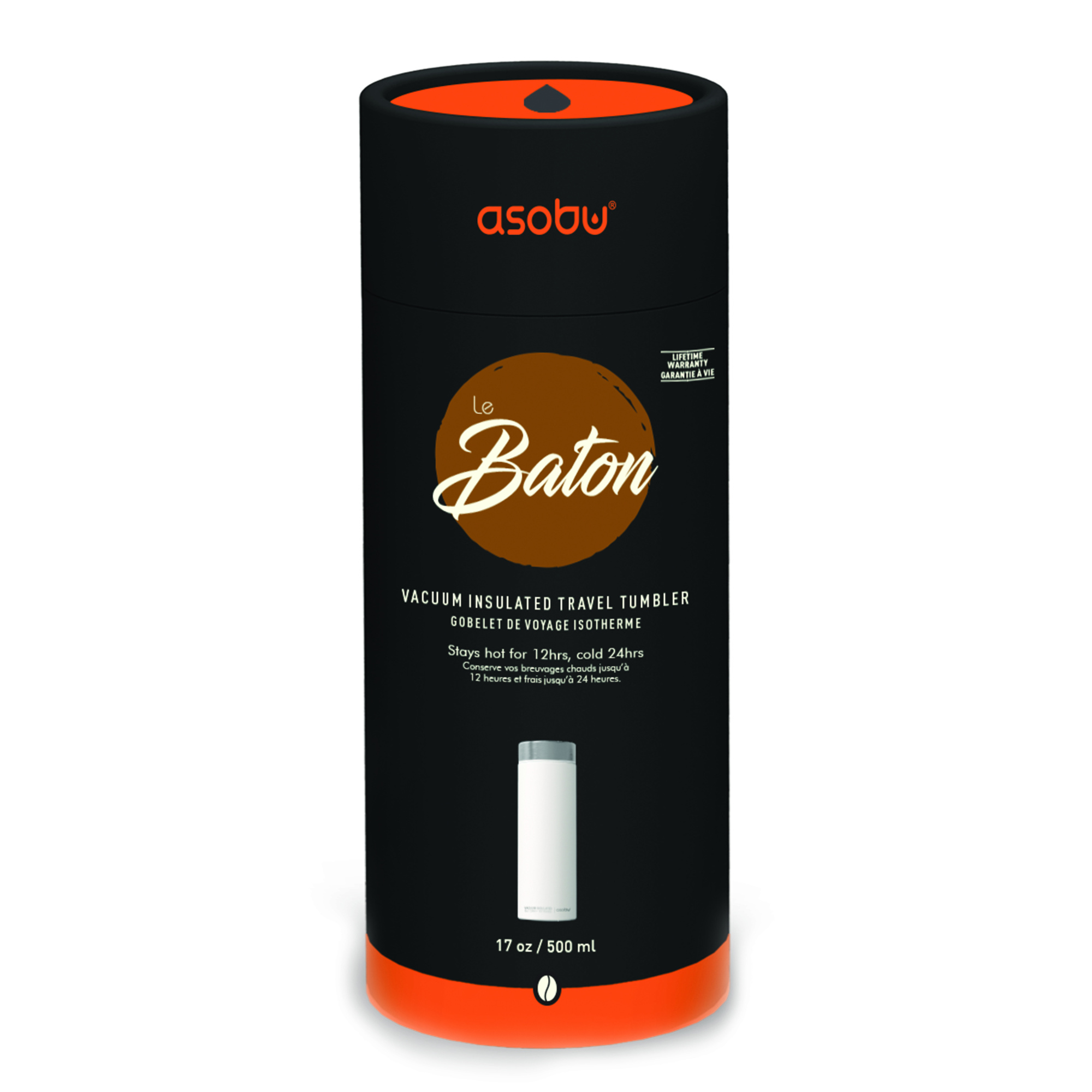 картинка Термокружка (термос) LE BATON, 500 мл, черный/золото