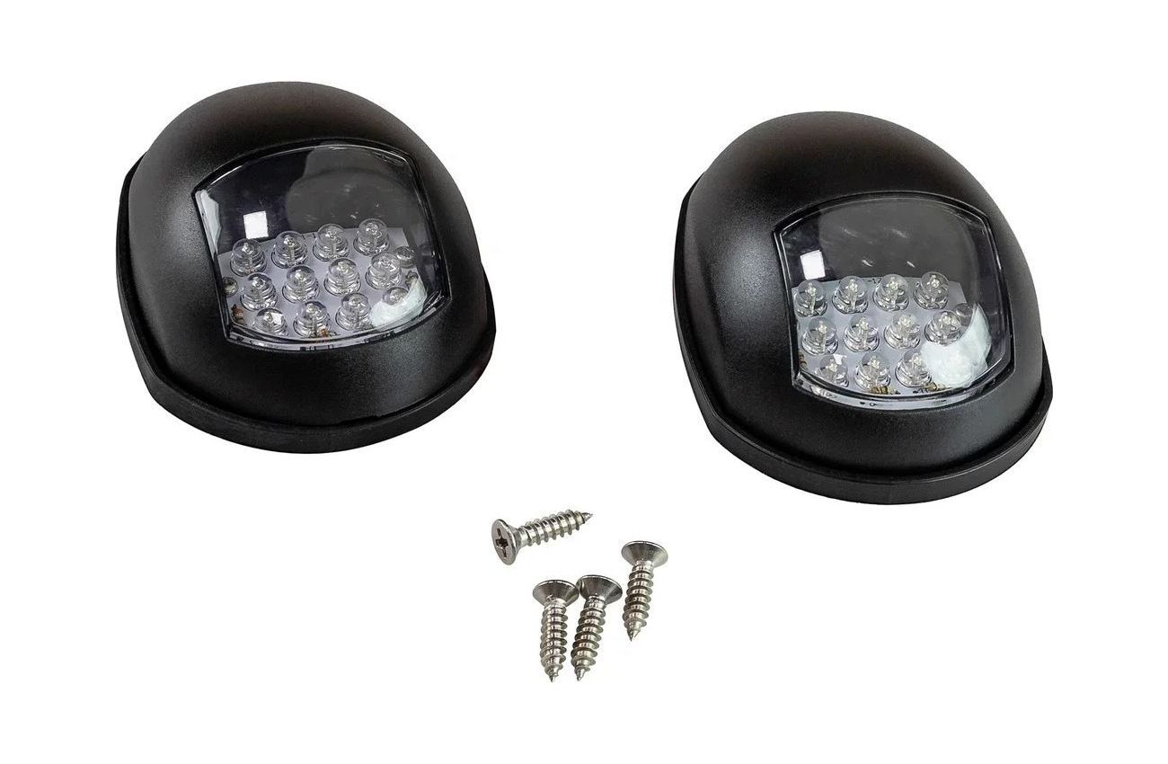 картинка Огни ходовые светодиодные, черный корпус, комплект