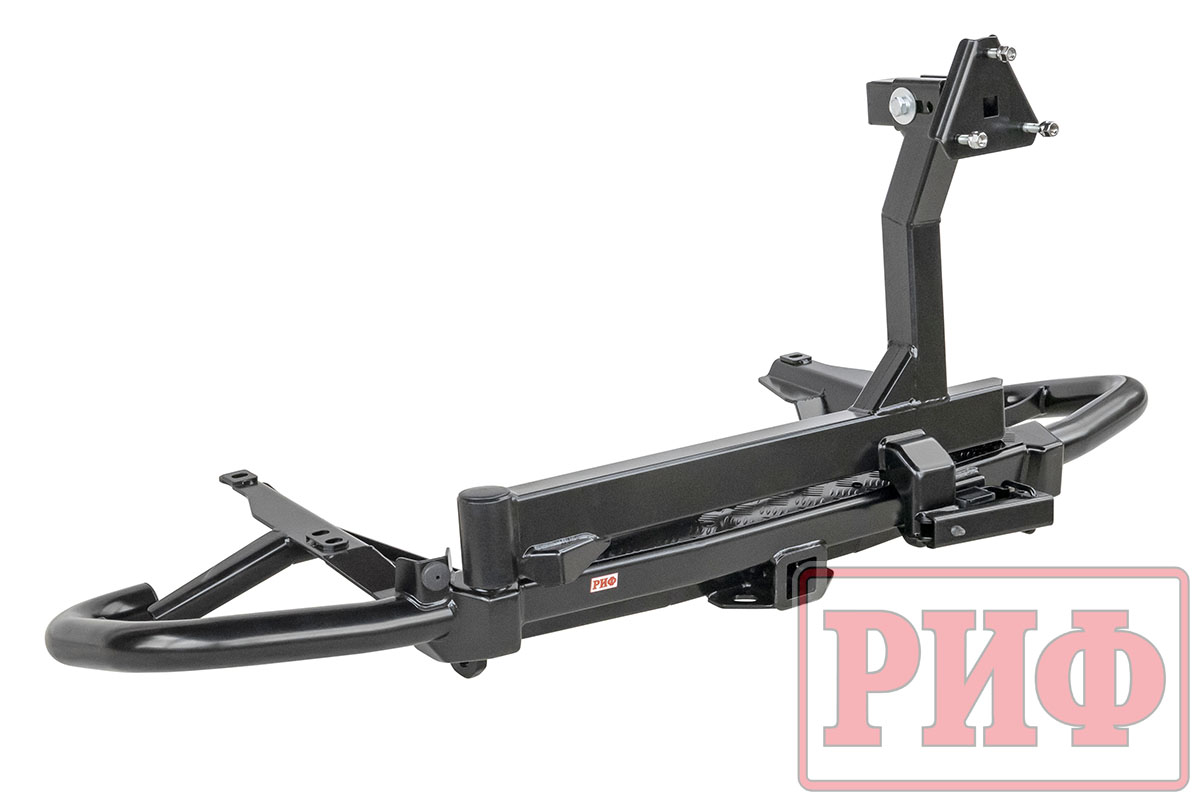 картинка Бампер задний РИФ Toyota Land Cruiser Prado 120 c квадратом под фаркоп и калиткой