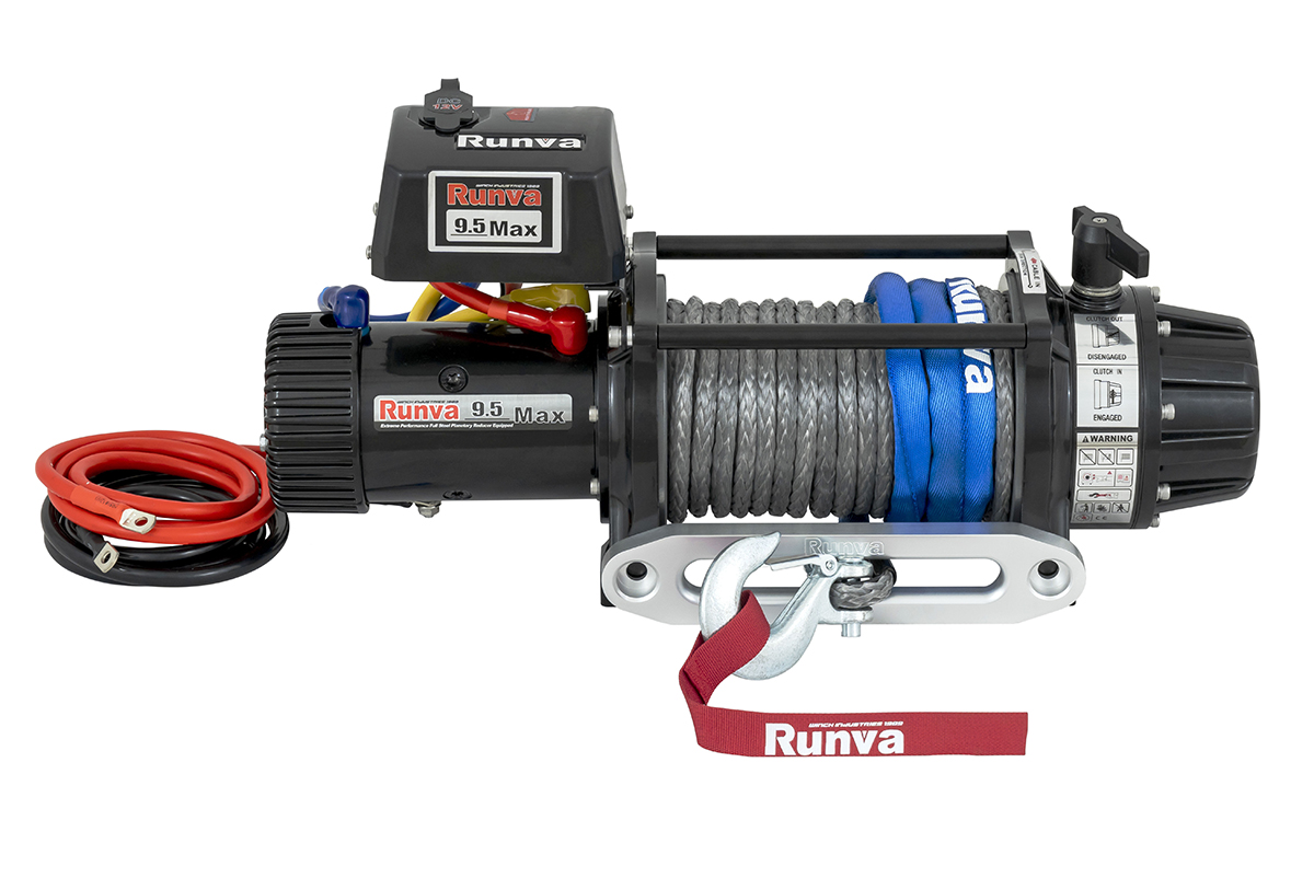 картинка Лебёдка Runva EWB9500MAXSSR 4350кг 12V влагозащищенная синтетика