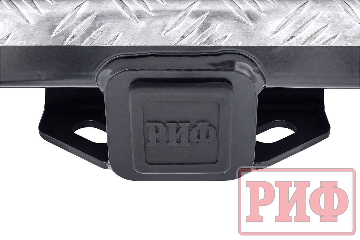 картинка Бампер задний РИФ Toyota Land Cruiser 78 2007+ с квадратом под фаркоп и фонарями стандарт