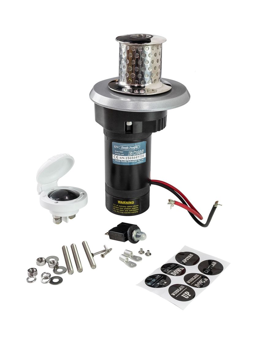 картинка Лебедка якорная South Pacific EC600A вертикальная, 800Вт, 12 В,