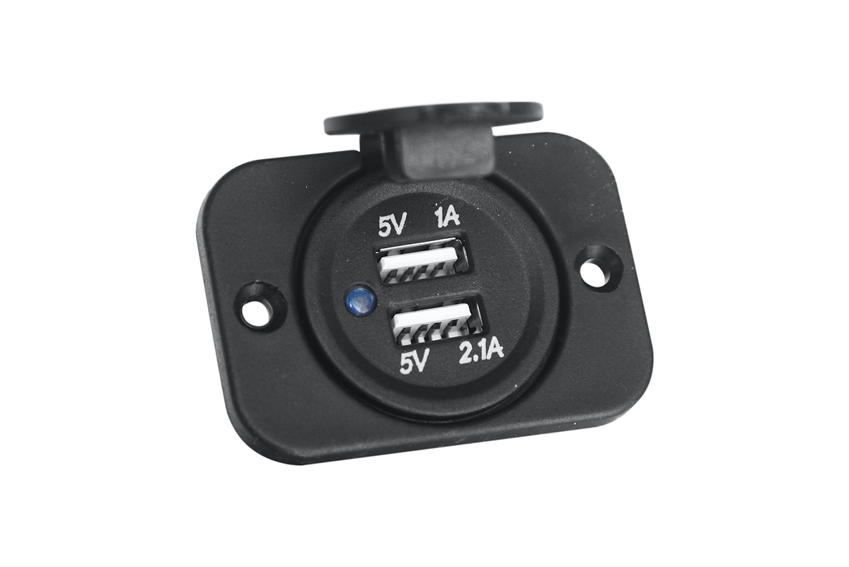 картинка Розетка USB РИФ 3,1А c монтажной панелью